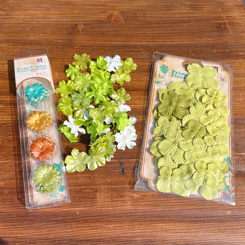 3 packages of Prima Flowers